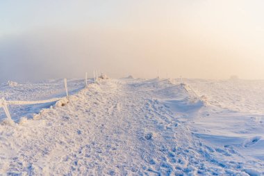 Bieszczady 'deki Minimalist Kış Manzarası, Wielka Rawka