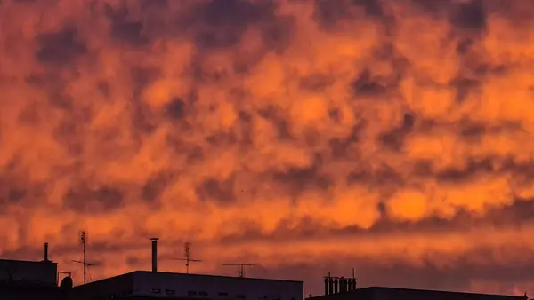 Genova Italy November 2022 Bbautiful Sunset Reflection Sky Sundown Sky — Stock Photo, Image