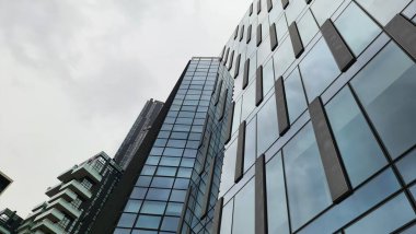 Milan, Italy-February, 26, 2023: Beautifull view of the new residence. Solar panels. City of the fashion industry. Modern architecture of residential and business buildings in City Life.