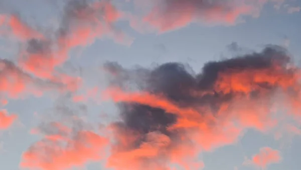 Génova Italia Enero 2023 Cielo Dramático Con Nubes Anaranjadas Sobre — Foto de Stock