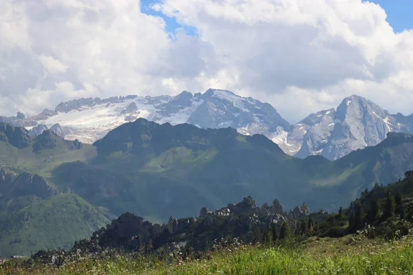 Alto Adige Talya Temmuz 2023 Talyan Dolomitleri Nde Alpe Siusi — Stok fotoğraf