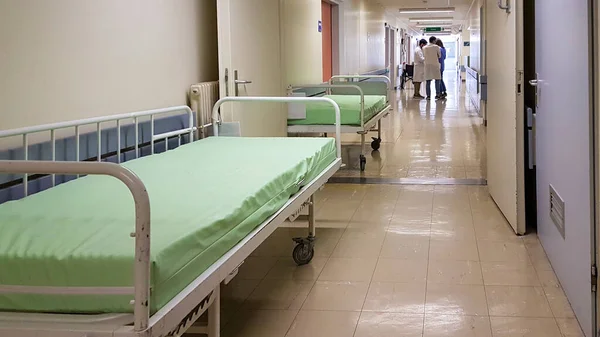 Hastane Yatak Koridoru Hasta Odası Patoloji Kliniği — Stok fotoğraf