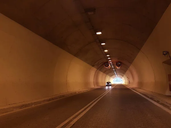 Tunel Silnice Ulice Auto Světla Dálnice Provoz Pozadí — Stock fotografie