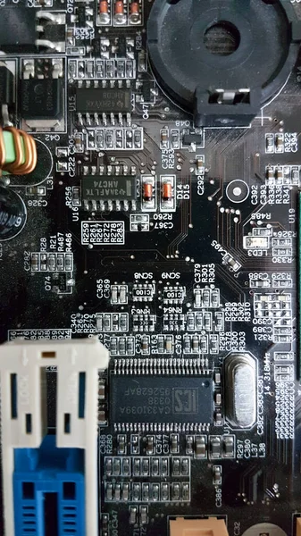 Процессор Cpu Материнской Плате Современной Компьютерной Микросхемы — стоковое фото