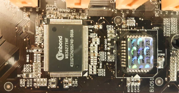 Cpu Processor Motherboard Modern Computer Microchip Hardware Digital Circuit — Stock Photo, Image