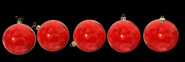 Bolas Color Rojo Para Navidad Navidad Aislado Para Fondo Renderizado — Foto de Stock
