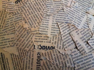 news papers collage old retro greek news papers sephia yellow rerto for background