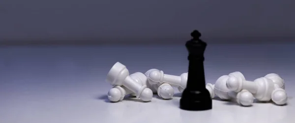 Sakk Játék Háttér Stratégia Versenyelőny — Stock Fotó