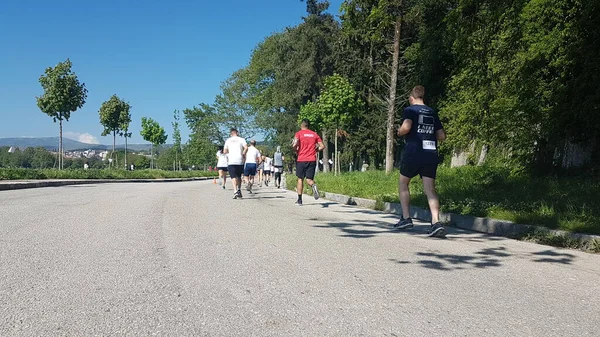 Τρέξιμο Αγώνα Αγώνα Δρομείς Αθλητές Στο Ioannina Greece Πρωί 2023 — Φωτογραφία Αρχείου