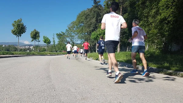 Corrida Corrida Corrida Competição Atletas Corredores Ioannina Greece Manhã 2023 — Fotografia de Stock