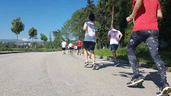 Corrida Corrida Corrida Competição Atletas Corredores Ioannina Greece Manhã 2023 — Fotografia de Stock