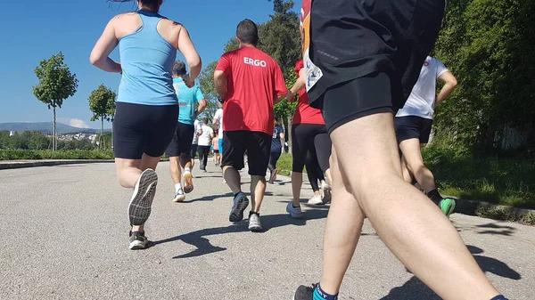 Bieganie Biegać Wyścig Sportowców Biegacze Joannina Grecji — Zdjęcie stockowe