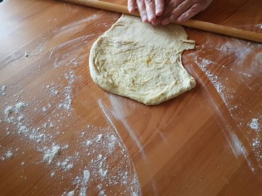 Maya rulosu un çarşafı geleneksel mutfak.