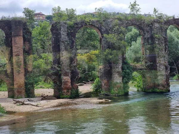 Antikes Römisches Aquädukt Dorf Agios Georgios Beim Dorf Agios Georgios — Stockfoto