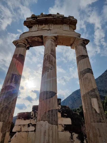 Görögország Delphi Templom Athena Pronaia Tholos Ókori Delphi Terület Görögországban — Stock Fotó