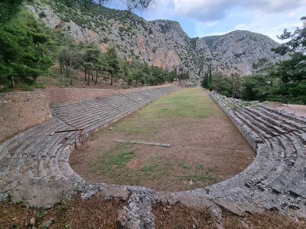 Delphi Stadio Stadium Griego Antiguo Ver Historia Grecia — Foto de Stock