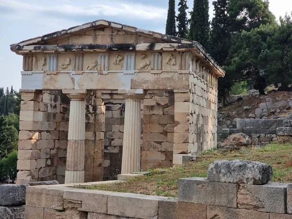 Delphi Greece Athenian Treasury Стародавня Грецька Історія — стокове фото