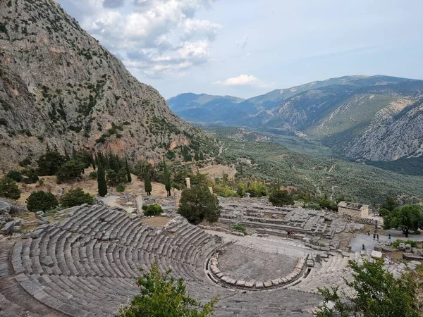 Grieks Oud Theater Van Delphi Geschiedenis Reizen — Stockfoto