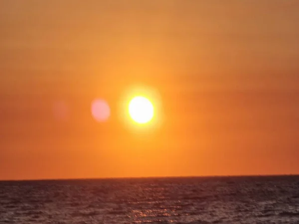 Пляжні Хвилі Схід Сонця Кольори Море Відпочинок Фон Скірос Острів — стокове фото