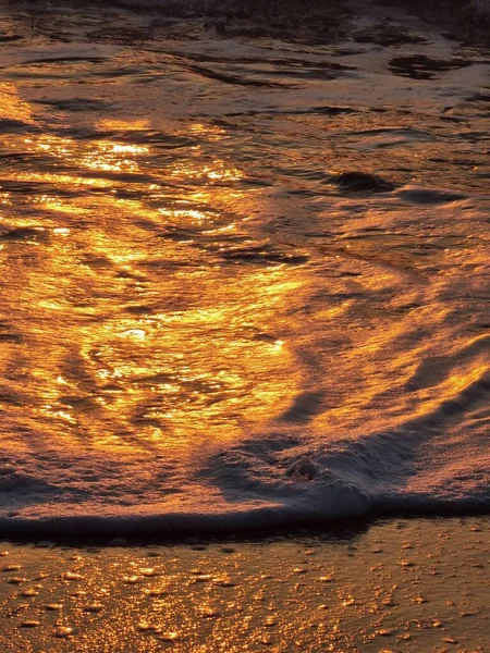 Пляжные Волны Восход Солнца Цвета Морской Отдых Фон Skyros Острова — стоковое фото