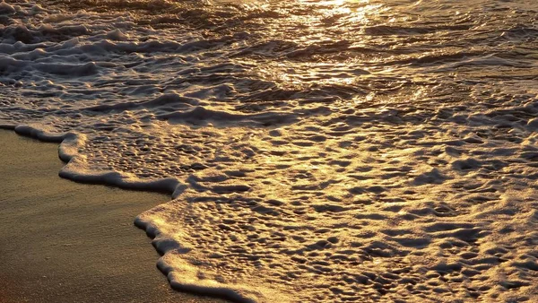 Pláž Vlny Východ Slunce Barvy Moře Dovolená Pozadí Skyros Ostrov — Stock fotografie