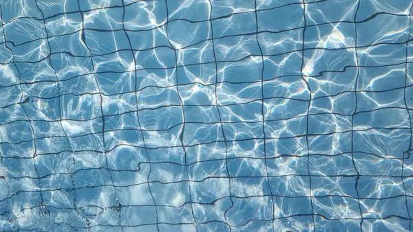 Zwembad Achtergrond Top Uitzicht Vakantie Hotel Zomer Zwemmen Blauw Water — Stockfoto