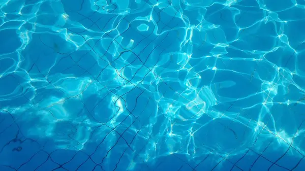 Medence Háttér Felülnézet Nyaralás Hotel Nyári Úszás Kék Víz Vonalak — Stock Fotó