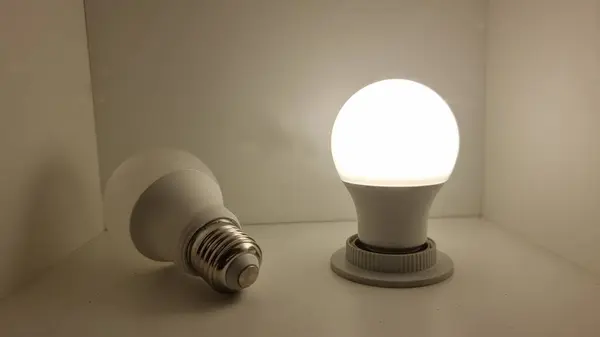 Lampa Gamla Retro Stil Dekoration Glödlampor — Stockfoto