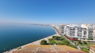 Selanik beyaz kule Avrupa manzaralı Yunanistan