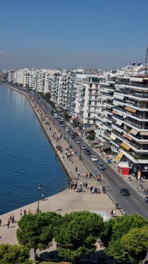 Selanik beyaz kule Avrupa manzaralı Yunanistan