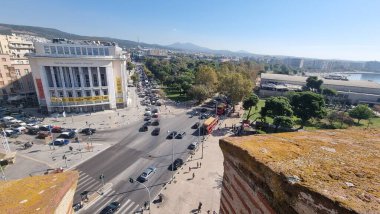 Selanik beyaz kule Avrupa manzaralı Yunanistan