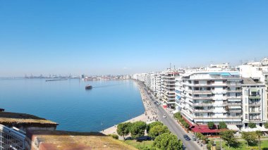 Selanik beyaz kule Avrupa manzaralı Yunanistan