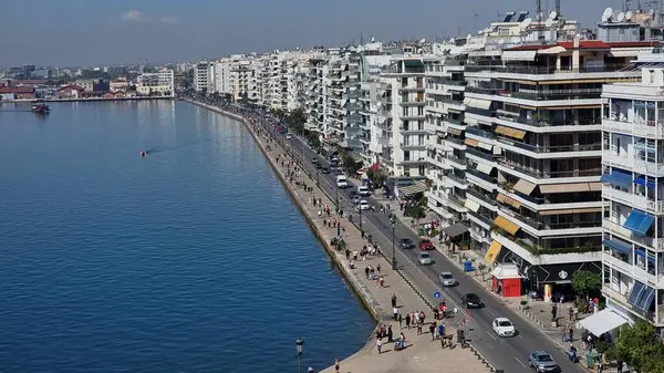 Selanik beyaz kule Avrupa manzaralı Yunanistan
