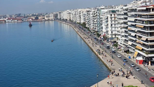 Selanik beyaz kule Avrupa manzaralı Yunanistan