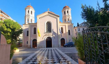 Salikca 'daki kilise merkezi metropolitan. Greece st Grigorios ortodoks thessaloniki.