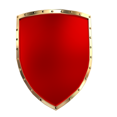 Kalkan kırmızı altın trigonometrik pretecion maksimum kraliyet - 3D görüntüleme