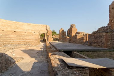 Roma Odeon Tiyatrosu Antik Nikopolis Bölgesi Preveza Mükemmellik Yunanistan