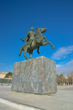 Selanik 'teki büyük heykeli Alexander.