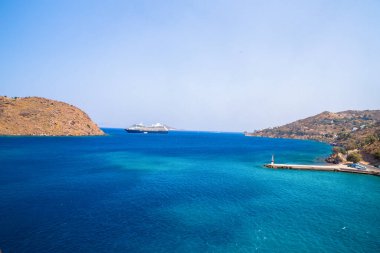 Siros ya da Syros Adası Yunan Hermoupoli Şehri yaz mevsimi turizm beldesinde