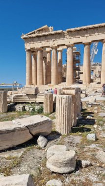 parthenon athens greece touristic attracion in europe details of acropolis clipart