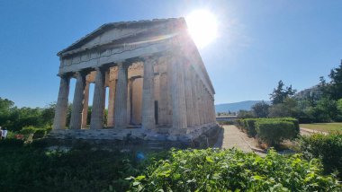 Atina 'daki Hephaestus Tapınağı Antik Yunan Turistik Etkinliği