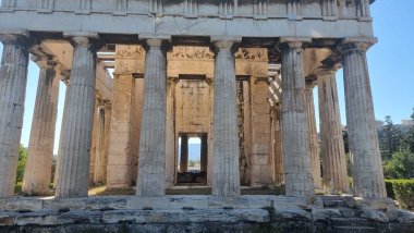 Atina 'daki Hephaestus Tapınağı Antik Yunan Turistik Etkinliği