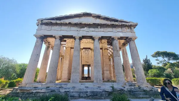 Atina 'daki Hephaestus Tapınağı Antik Yunan Turistik Etkinliği