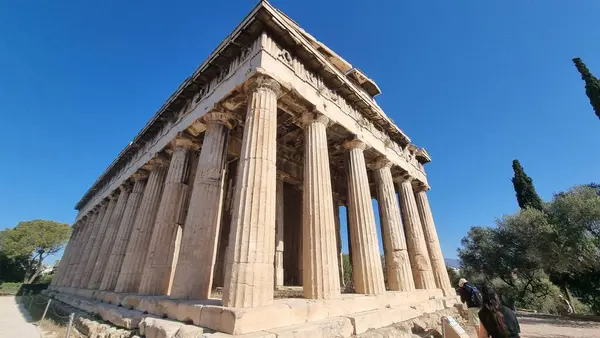 Atina 'daki Hephaestus Tapınağı Antik Yunan Turistik Etkinliği