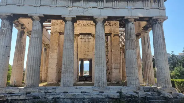 Atina 'daki Hephaestus Tapınağı Antik Yunan Turistik Etkinliği