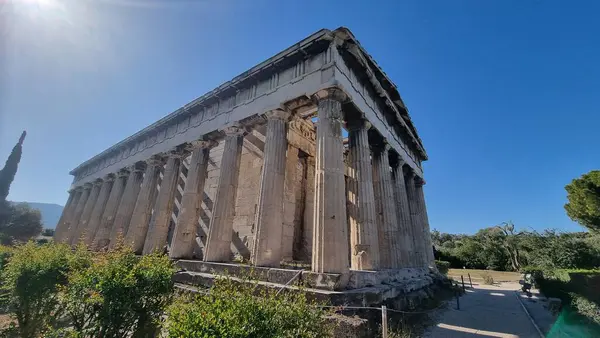 stock image hephaestus temple in athens ancient agora greece touristic attraction