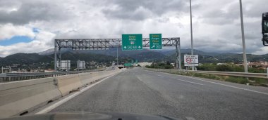 rio antirio bridge greece toll station cords signs patra city traveling clipart