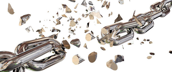 Цепной разрыв диагональных углов частей 3d серебра