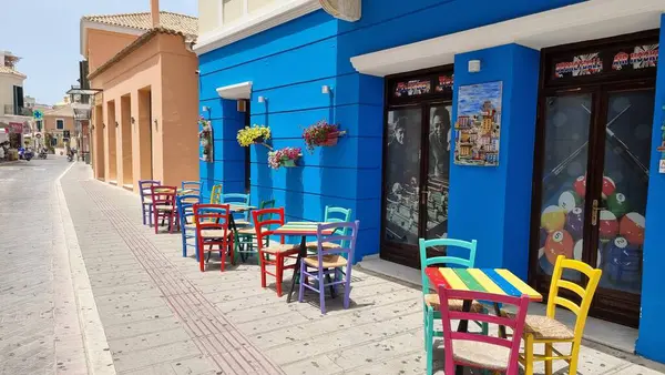 Preveza şehir Yunanistan Yaz mevsiminde öğleyin