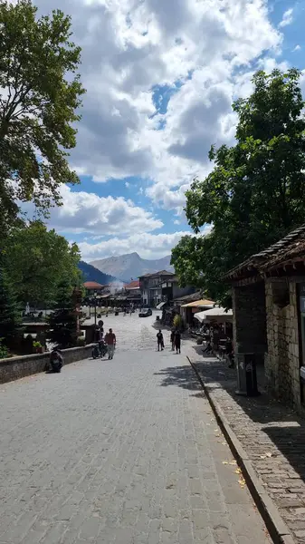 stock image metsovo city greece tourist restort on pindos mountains in summer